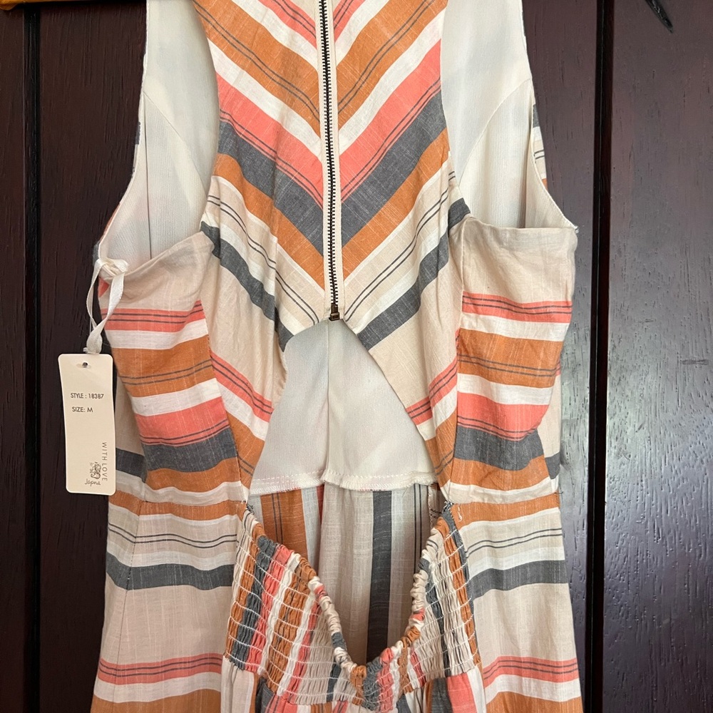 NWT Japna Striped Multicolor Maxi Dress - Picture 3 of 5